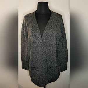 Cielo Women's Charcoal Gray Open Front Knit Cardigan